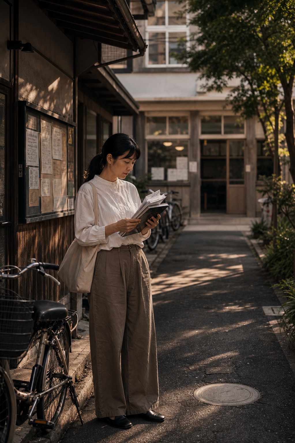 A local teacher walking through Kyoto